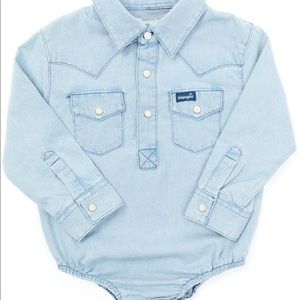 Wrangler Pearl Snap Onsie